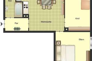 Demnächst frei! 2-Zimmer-Wohnung in Duisburg Huckingen – Mündelheimer Straße 90A, 47259 Huckingen, Duisburg – Vorschaubild 3
