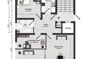 Penthouse-Feeling in Limmer: 4 Zimmer mit Fernblick – Die vollständige Adresse der Immobilie erhältst du vom Anbieter., 30453 Limmer, Hannover – Vorschaubild 12