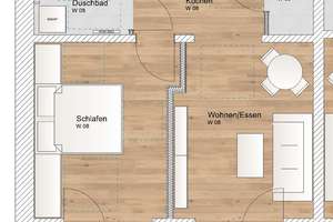 KfW 40 QNG: 150.000 € Förderkredit - 2 Zimmer OG Wohnung mit Südbalkon – Wasserturmstraße 3-5, 85748 Garching bei München – Vorschaubild 2