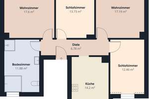 Großzügige 4 Raum Wohnung in zentraler Lage – Die vollständige Adresse der Immobilie erhältst du vom Anbieter., 42281 Barmen, Wuppertal – Vorschaubild 12
