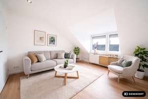 Frisch kernsanierte, lichtdurchflutete 2-Zimmer-Dachgeschosswohnung mit Balkon