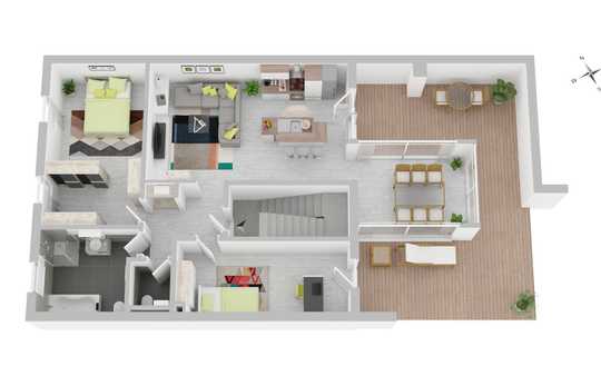 projektierte Wohnung mit Wohnterrasse in Neckarau, KfW- Förderung !