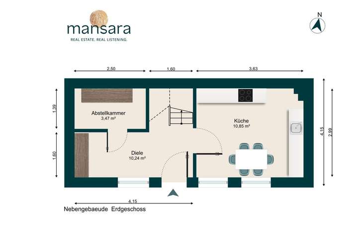 Grundriss Hinterhaus Erdgescho