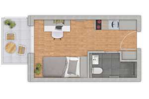 Ideal für Studenten oder Schüler - Möbliertes Studentenapartment in Campusnähe von Reutlingen – Die vollständige Adresse der Immobilie erhältst du vom Anbieter., 72762 Reutlingen-Mitte, Reutlingen – Vorschaubild 9