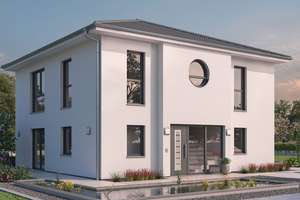 Stadtvilla m. über 150 qm mit 5 Zi., Ton-Dachziegel, Wärmepumpe, Fußbhz., freie Grundriss-Planung