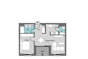 Moderne Neubau-2-Zimmer-Wohnung mit Loggia und EBK in zentraler Lage – Kreuzstraße 21, 4103 Zentrum-Ost, Leipzig – Vorschaubild 11