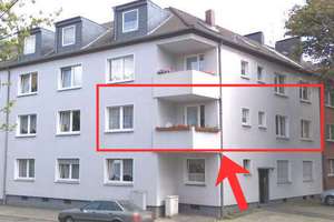 Gut geschnittene 2-Zimmer-Wohnung mit Balkon in Duisburg-Mittelmeiderich