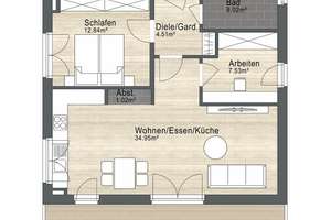 Modisches Wohnen mit Gartenidyll: Moderne 2,5-Zimmer-Erdgeschosswohnung in Mainz-Finthen – Die vollständige Adresse der Immobilie erhältst du vom Anbieter., 55126 Finthen, Mainz – Vorschaubild 10