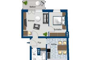 Gepflegte 2 Zimmer Wohnung mit Einbauküche vom Vormieter! – 39114 Cracau, Magdeburg – Vorschaubild 6