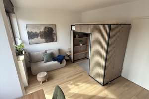 exkl. 1-Zimmer-Apartment im Japandi-Style mit Balkon, TG-Stellplatz & cleverem Raumwunder befristet – Friedrichstraße 47, 97082 Zellerau, Würzburg – Vorschaubild 2