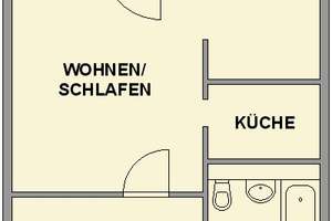 1-Raum-Wohnung mit Balkon nahe Schlossteich – Ludwigstr. 1, 9113 Schloßchemnitz, Chemnitz – Vorschaubild 2