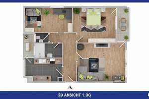 Komfortabel wohnen: 3 Zimmerwohnung mit 2 Balkonen und Stellplatz – Die vollständige Adresse der Immobilie erhältst du vom Anbieter., 70806 Kornwestheim – Vorschaubild 14