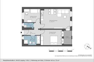 Modernes Wohnen mit perfekter Raumaufteilung – 3Raum-Wohnung im Grafischen Viertel – 4103 Zentrum-Ost, Leipzig – Vorschaubild 7