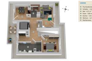 Exklusive Penthousewohnung mit umlaufender Südterrasse, privatem Aufzug und Stellplatz – Hermann-Löns-Str. 22, 51469 Hand, Bergisch Gladbach – Vorschaubild 13