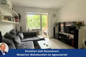 Einziehen statt renovieren: 2 Zimmer, Wohndiele, Balkon und moderner Wohnkomfort im Agnesviertel.