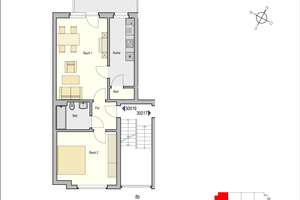 Helle 2-Raumwohnung mit WBS!