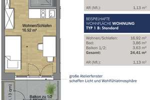 Traumhaftes 1-Zimmer Apartment direkt an der Uni – Otto-Hahn-Straße 40, 93053 Galgenberg, Regensburg – Vorschaubild 5