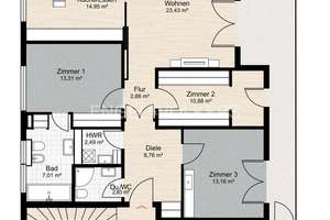 Stilvolles Penthouse mit großer Dachterrasse und Blick ins Grüne – Die vollständige Adresse der Immobilie erhältst du vom Anbieter., 22419 Langenhorn, Hamburg – Vorschaubild 20