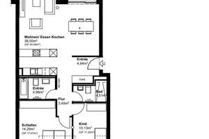 Dachgeschosswohnung in Waldtrudering - Erstbezug – Oberhuberstraße 14a, 81827 Waldtrudering, München – Vorschaubild 4