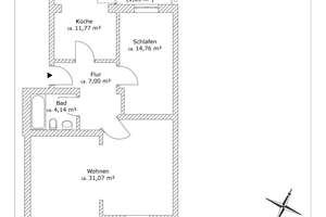 2-Zimmer-Wohnung (2. OG) mit Balkon südlich des Maschsees – Bernwardstraße 10, 30159 Döhren, Hannover – Vorschaubild 23