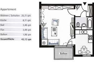 Singleapartment mit Südbalkon & Pkw-Stellplatz # Babelsberg-Süd – Stahnsdorfer Straße ., 14482 Babelsberg Süd, Potsdam – Vorschaubild 10