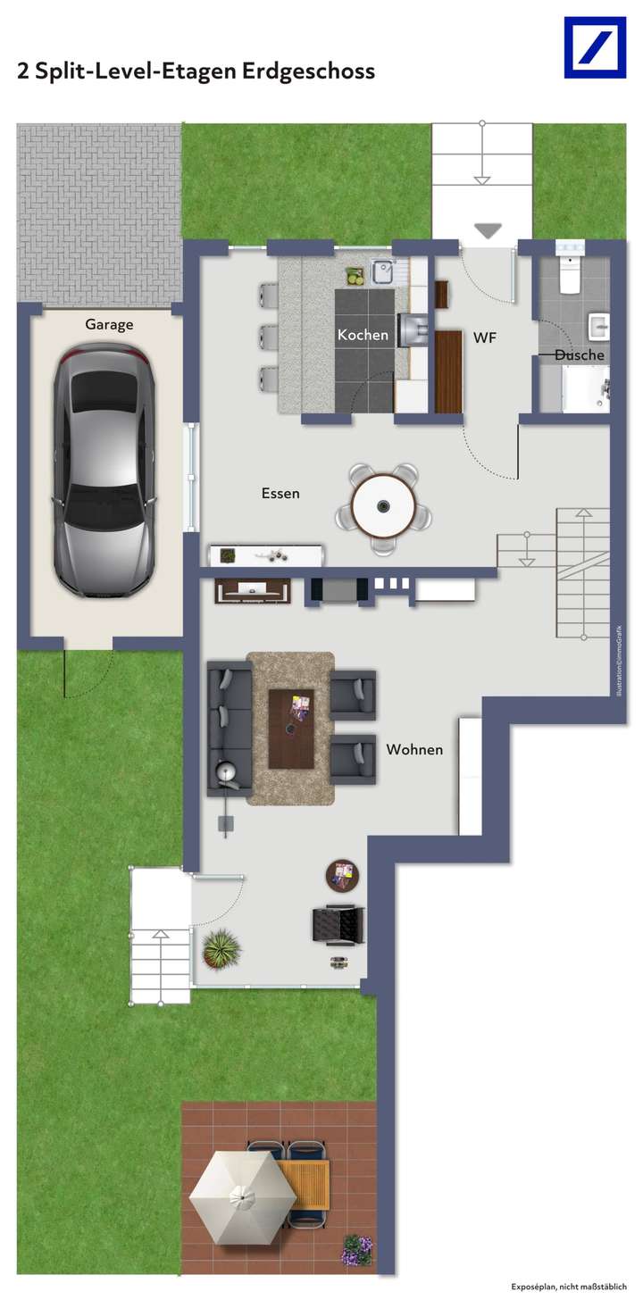 2-Split-Level-Etagen Erdgescho