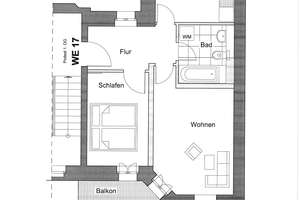 Wohnen im Hinterhaus - Hochwertige Zwei Zimmer-Wohnung mit Wannenbad und  Balkon – Laubestraße 20, 4159 Möckern, Leipzig – Vorschaubild 14