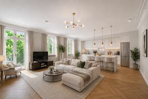 Traumhafte 4-Zimmer-Altbauwohnung mit kleinem Balkon am Schustehrusspark! RENOVIERT & BEZUGSFREI! – Schustehrusstraße 28, 10585 Charlottenburg, Berlin – Vorschaubild 1