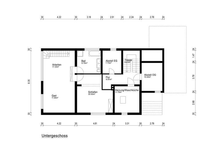 Grundriss Untergeschoss