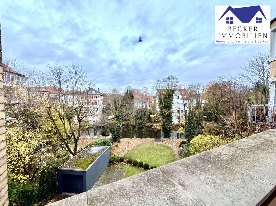 Balkon Blick Oker