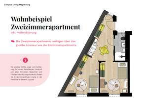Ankommen, wohlfühlen, studieren: 2-Zimmer Design-Apartment |möbliert|Fahrstuhl |Unilage|Dachgarten – Hansastraße 22, 39106 Alte Neustadt, Magdeburg – Vorschaubild 19
