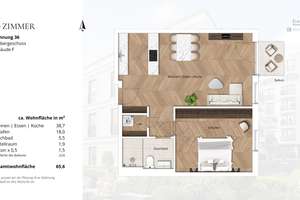Ruhige Neubauwohnung mit Balkon  im Kö-Karree - nur 80m von der Königsallee entfernt – Talstraße 11, 40217 Friedrichstadt, Düsseldorf – Vorschaubild 12