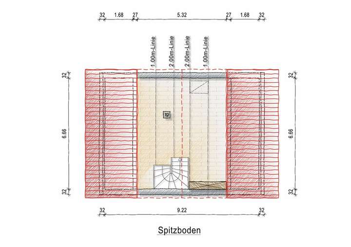 Grundriss Spitzboden