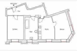 Charmante 2-Zimmer-Altbauwohnung – Die vollständige Adresse der Immobilie erhältst du vom Anbieter., 86153 Rechts der Wertach, Augsburg – Vorschaubild 11