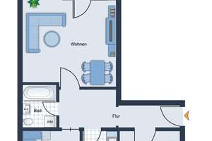 Eigentumswohnung • in Leipzig • 3 Zimmer • mit Balkon • Tiefgarage • vermietet • schnell sein! – Die vollständige Adresse der Immobilie erhältst du vom Anbieter., 4315 Anger-Crottendorf, Leipzig – Vorschaubild 2