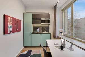 Moderne & möblierte Wohnung ideal für Studierende und Berufseinsteigende | Comfort Studio – Venloer Straße 241 - 245, 50823 Ehrenfeld (Ortsteil), Köln – Vorschaubild 1