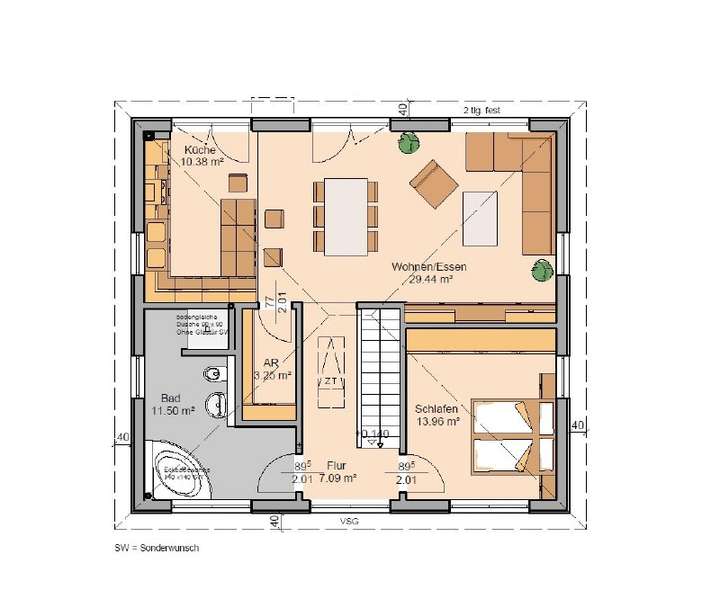 Grundriss Obergeschoss