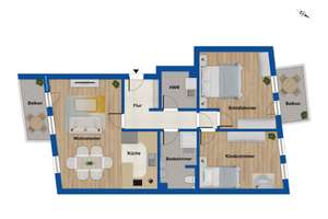 Schöne 3-Zimmer-Wohnung mit 2 Balkonen – Die vollständige Adresse der Immobilie erhältst du vom Anbieter., 12527 Grünau, Berlin – Vorschaubild 12