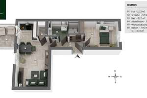 Achtung: Nur mit Wohnberechtigungsschein Stufe 3: Moderne 2-Zimmer-Wohnung mit Balkon im Hubland – Die vollständige Adresse der Immobilie erhältst du vom Anbieter., 97074 Frauenland, Würzburg – Vorschaubild 11