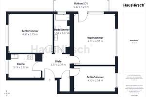 Lichtdurchflutete Kapitalanlage: Vermietete 3-Zimmer-Wohnung im Herzen von Karlsruhe – Die vollständige Adresse der Immobilie erhältst du vom Anbieter., 76137 Südweststadt, Karlsruhe – Vorschaubild 16