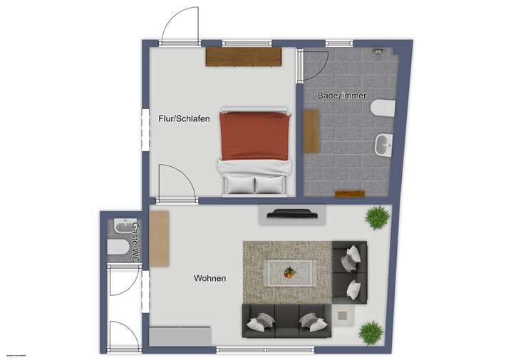 Erdgeschoss Nebengebäude