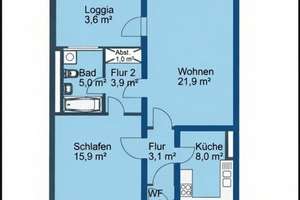 Schöne Aussicht! Helle 2 Zimmerwohnung mit Loggia... – 30179 Vahrenheide, Hannover – Vorschaubild 13