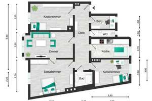 Exklusiv sanierte Altbauwohnung mit 140 m² - Stilvolles Wohnen nahe dem Augsburger Dom – Die vollständige Adresse der Immobilie erhältst du vom Anbieter., 86152 Georgs- und Kreuzviertel, Augsburg – Vorschaubild 18