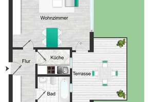"Wohnen mit Süd-West-Terrasse: 2-Zimmer-EG-Wohnung mit Carport-Stellplatz in ruhiger Wohnparklage" – Am Eichenhof 8, 9247 Röhrsdorf, Chemnitz – Vorschaubild 21