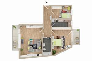 Großzügige 3-Zimmer-Wohnung mit zwei Balkonen in ruhiger Lage von München-Moosach – Caubstraße 17, 80993 Alt-Moosach, München – Vorschaubild 13