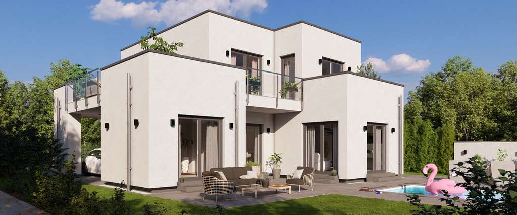 Immobilie in Weitersborn - Highline1 - Kubus Fertighaus im Bauhaus Stil - Bild 1