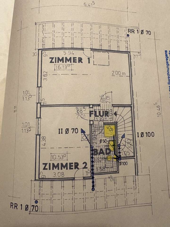 Bauplan Dachgeschoss