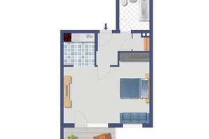 ** 1,5 Zimmer Erdgeschoss Single-Apartment mit Balkon in ruhiger Wohnlage ** – Drostenhof 10, 45309 Schonnebeck, Essen – Vorschaubild 8