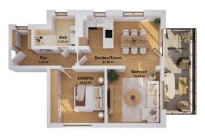 Neubau in Toplage Moosach: Stilvolle 2‑Zimmer‑Wohnung mit großzügigem Balkon – Die vollständige Adresse der Immobilie erhältst du vom Anbieter., 80993 Alt-Moosach, München – Vorschaubild 5