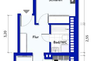 Beliebte Lage im urbanen Zooviertel: 2-Zi.-Whg, offene Küche, möbliert, sonnige S/W-Terrasse – Die vollständige Adresse der Immobilie erhältst du vom Anbieter., 40237 Düsseltal, Düsseldorf – Vorschaubild 15